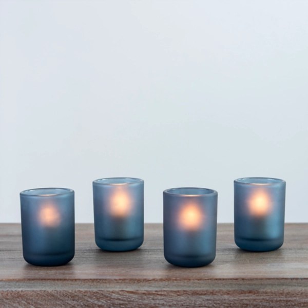 Denim Frosted Votive Candle Holders, Set of 4 Kirklands Home