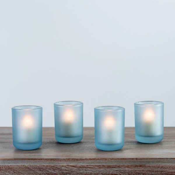 Soft Blue Frosted Votive Candle Holders, Set of 4 Kirklands Home