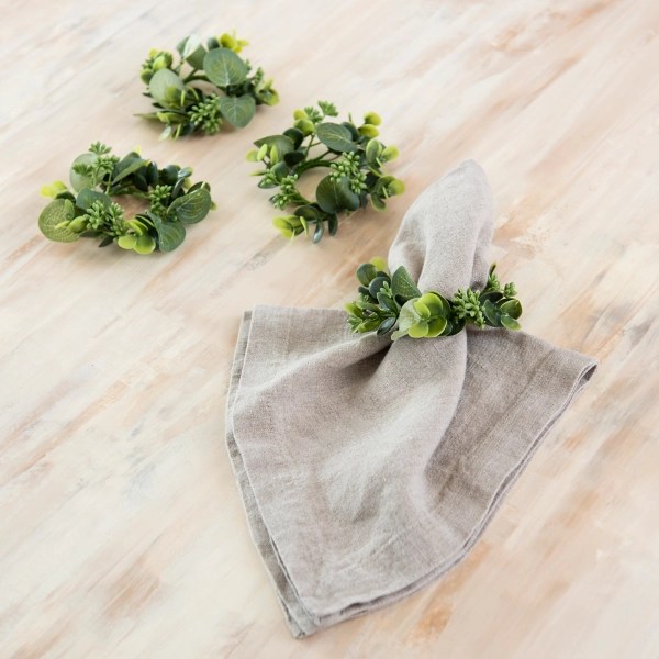 Eucalyptus and Greenery Napkin Ring Kirklands Home