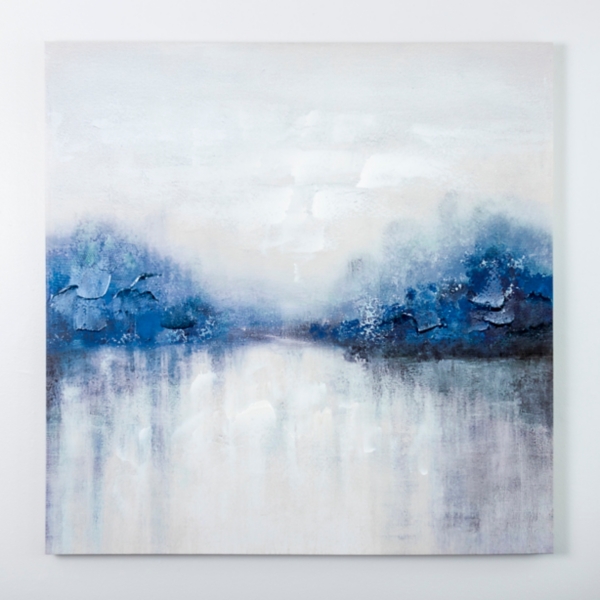 Blue Abstract Beach Canvas Art Print Kirklands Home