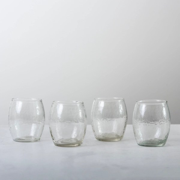 Organic Clear Stemless Wine Glasses, Set of 4 Kirklands Home