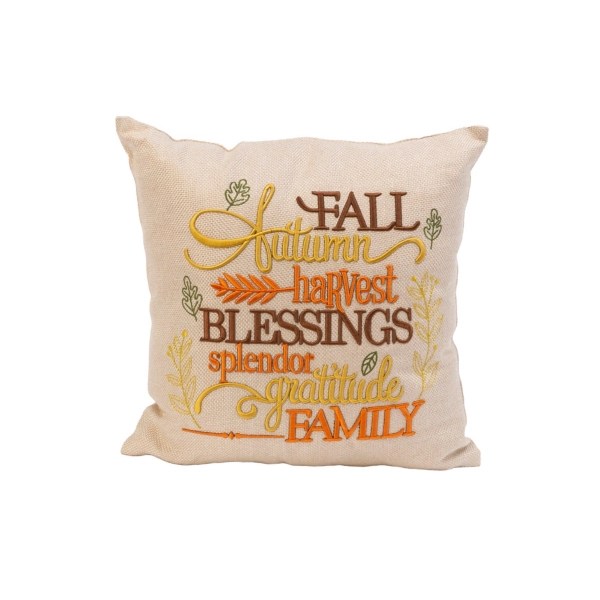 Embroidered Fall Terms Throw Pillow Kirklands Home