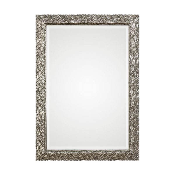 Metallic Silver Flowering Leaf Beveled Wall Mirror Kirklands Home