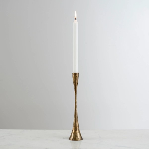 Textured Gold Taper Candle Holder, 12 in. Kirklands Home