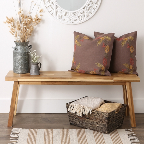 Gray Shimmer Leaves 2pc. Harvest Pillow Cover Set Kirklands Home