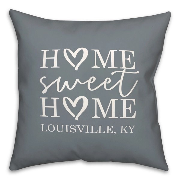 Personalized Blue Home Sweet Home Outdoor Pillow Kirklands Home