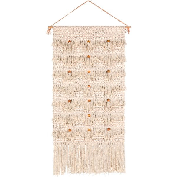 Natural Fringe Macrame Wood Bead Wall Hanging Kirklands Home