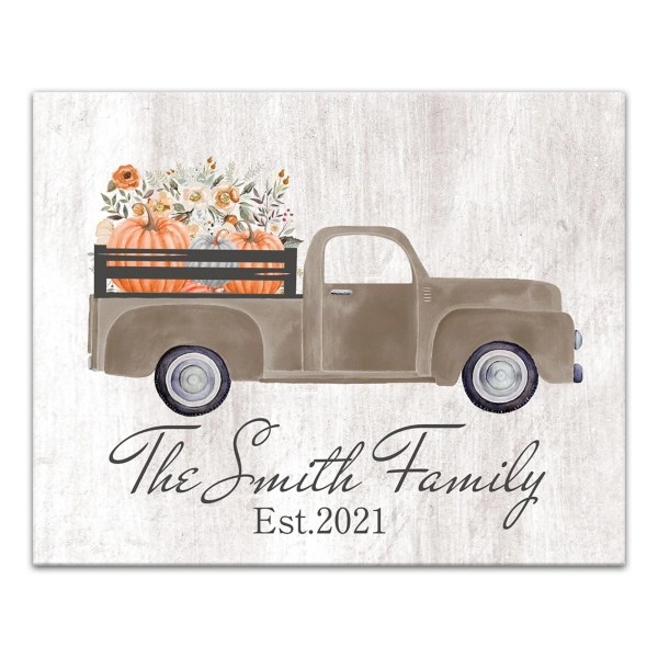 Personalized Autumn Farm Truck Harvest Wall Art Kirklands Home