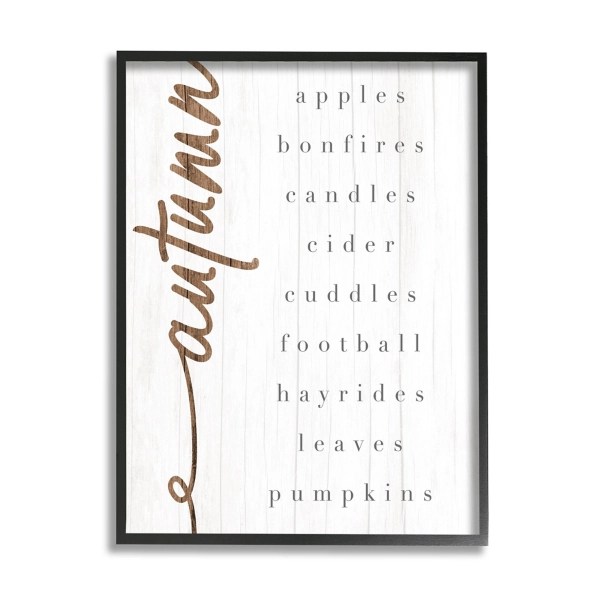 Autumn Checklist Canvas Wall Art Kirklands Home