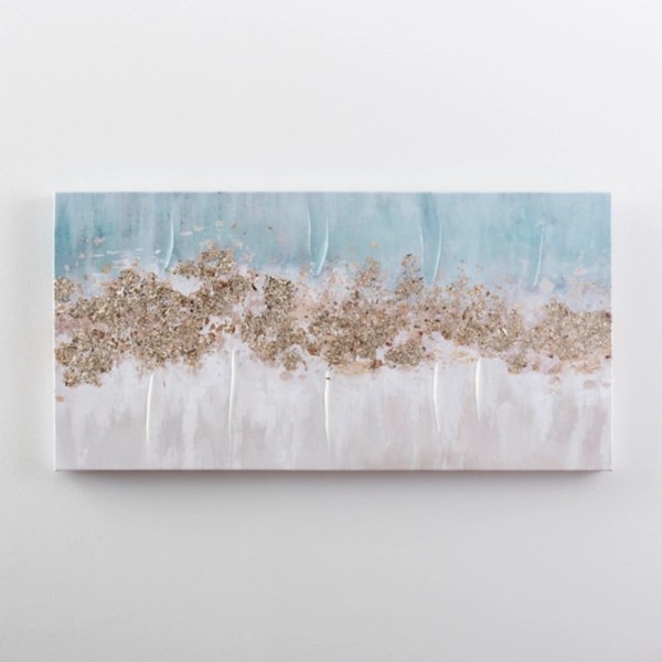 Gold Teal Abstract Canvas Wall Art Kirklands Home