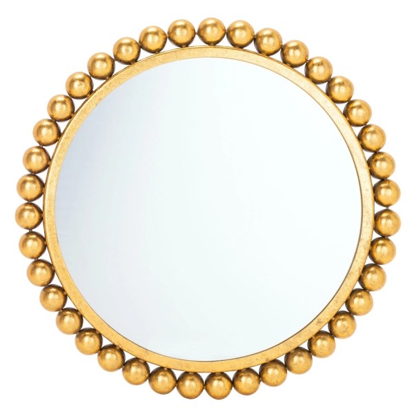 Gold Beaded Frame Round Mirror Kirklands Home