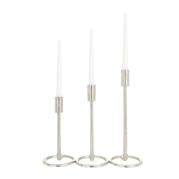 Metallic Loop Base Taper Candle Holders, Set of 3 Kirklands Home