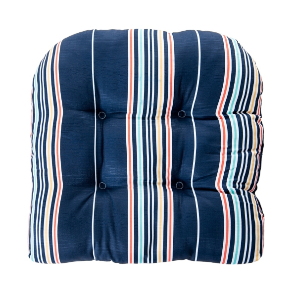 Striped Navy Blue Outdoor Seat Cushion Kirklands Home