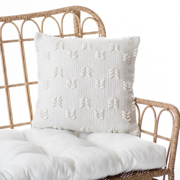 White Chevron Texture Woven Outdoor Pillow Kirklands Home