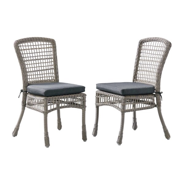 Gray Wicker Outdoor Dining Chairs, Set of 2 Kirklands Home