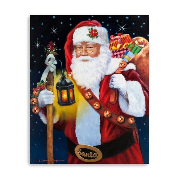 Starry Santa Christmas Giclee Canvas Art Print Kirklands Home