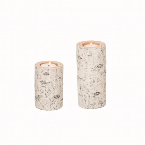 White Birch 2pc. Candle Holder Set Kirklands Home