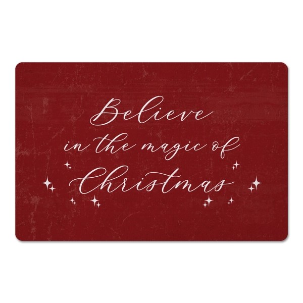Red Believe in the Magic of Christmas Floor Mat Kirklands Home
