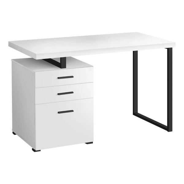 White Wooden Desk with Floating Top, 47 in. Kirklands Home
