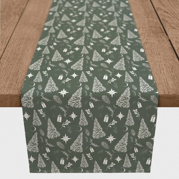 Sage Christmas Trees Table Runner Kirklands Home