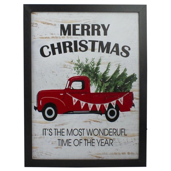Wonderful Christmas Tree Truck Christmas Wall Art Kirklands Home