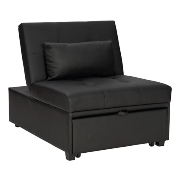 Black Faux Leather Convertible Sofa Kirklands Home