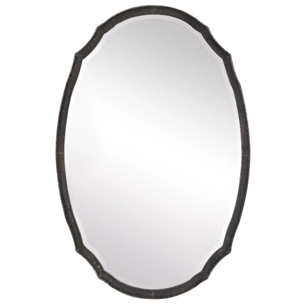 Vintage Charcoal Concaved Oval Mirror Kirklands Home