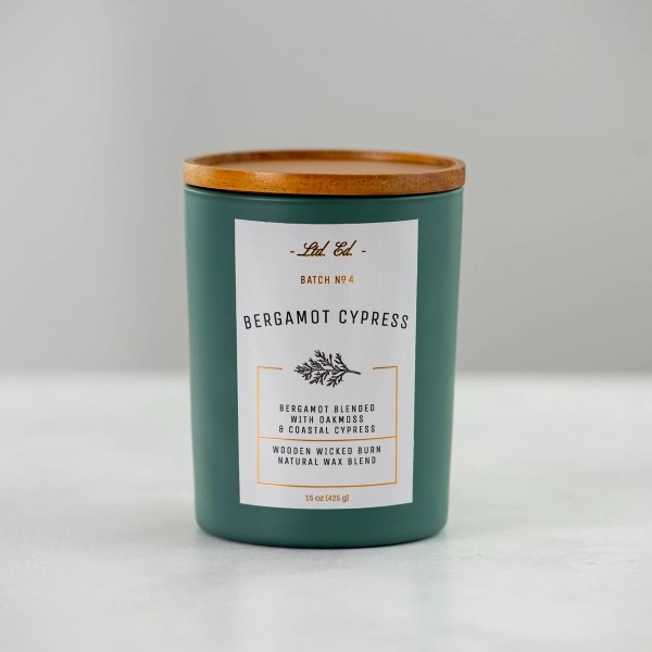 Bergamot and Cypress Wooden Wick Jar Candle Kirklands Home