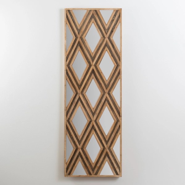 Fir Wood Diamond Mirrored Wall Plaque Kirklands Home