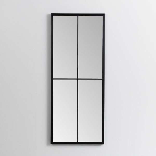 Black Window Pane Panel Mirror Kirklands Home
