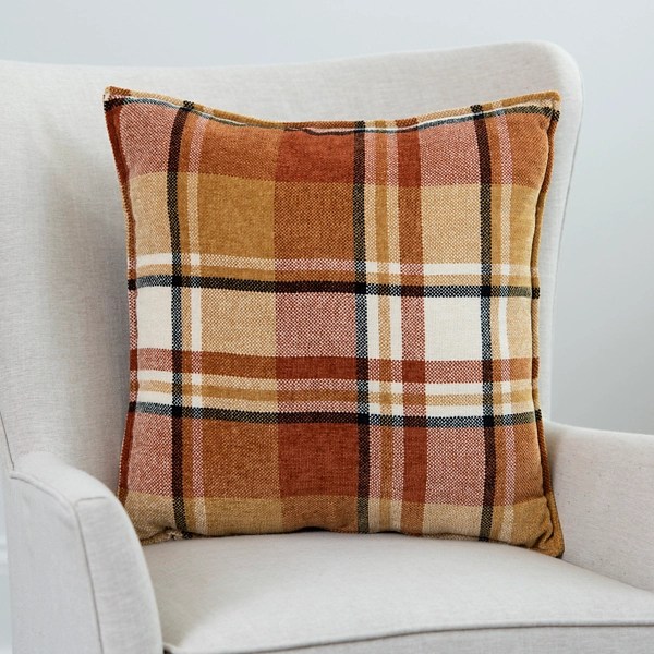 Rust Plaid Emile Pillow Kirklands Home