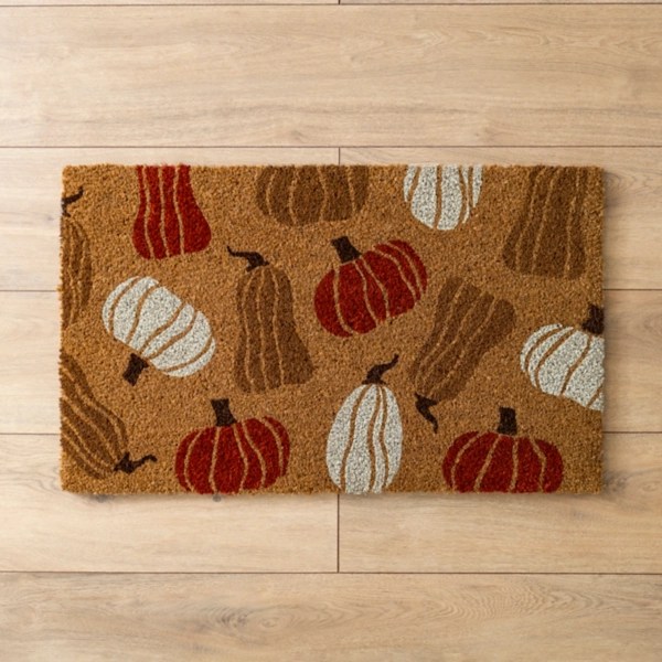 Stamped Pumpkins Coir Doormat Kirklands Home