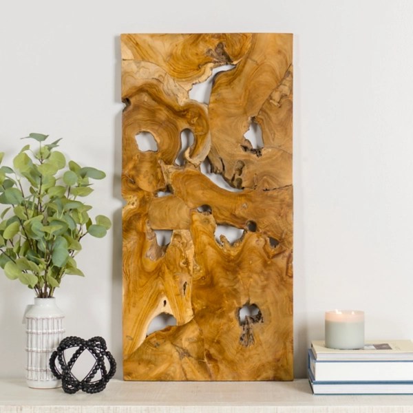 Raw Teak Root Panel Wall Plaque Kirklands Home