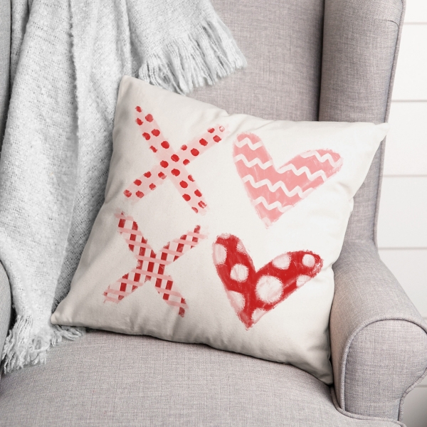 XOXO Hearts Valentine's Throw Pillow Kirklands Home
