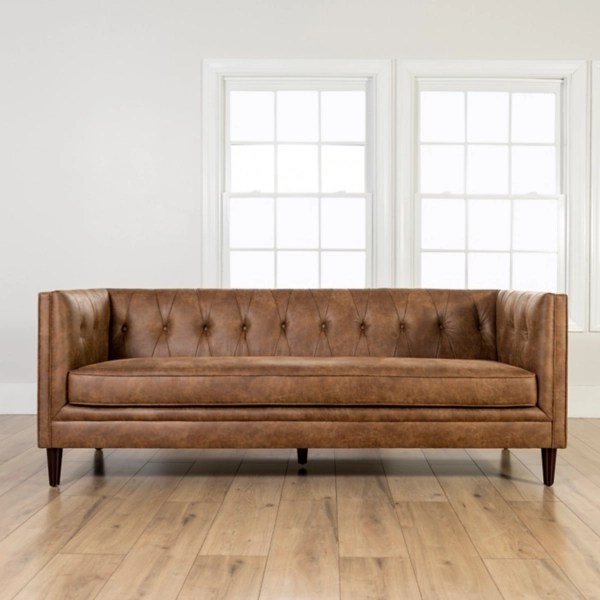 Wyatt Chester Faux Leather Formal Sofa Kirklands Home