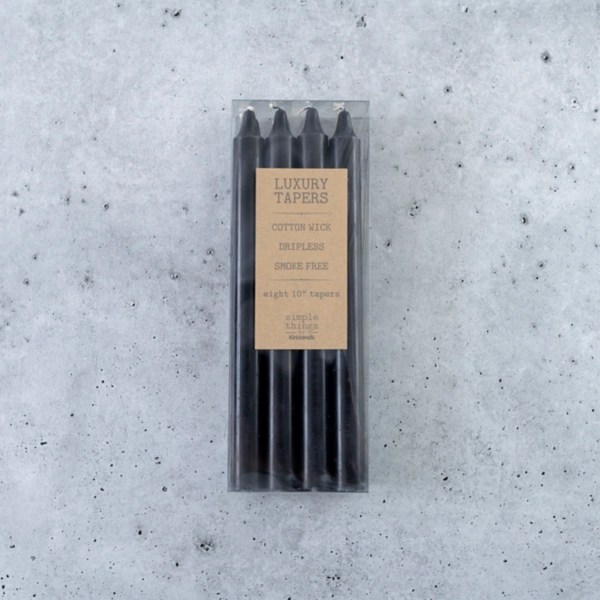 Black Unscented Taper Candles, Set of 8 Kirklands Home
