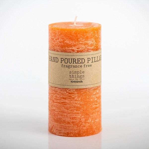 Warm Orange Unscented Pillar Candle, 4x6 in. Kirklands Home