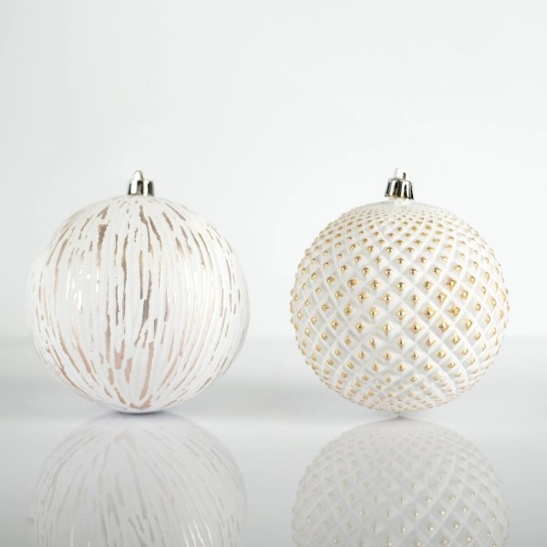 Assorted White and Gold Ball Ornaments Kirklands Home
