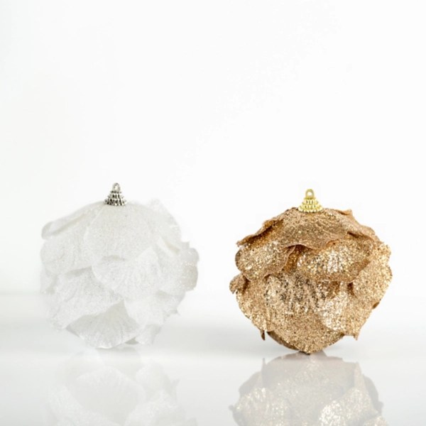 Glitter Petal Ball Assorted Christmas Ornaments Kirklands Home