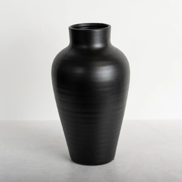 Tall Black Terracotta Vase, 14 in. Kirklands Home