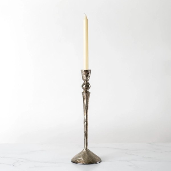 Textured Silver Taper Candle Holder, 17 in. Kirklands Home