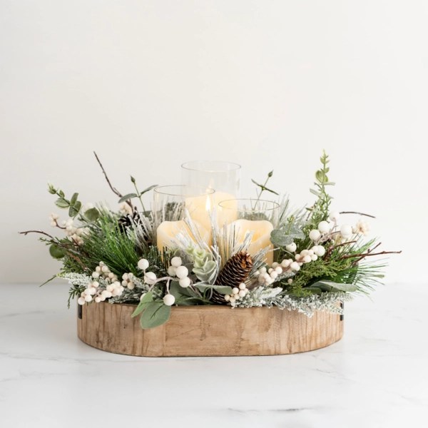 White Berry Eucalyptus Candle Centerpiece Kirklands Home