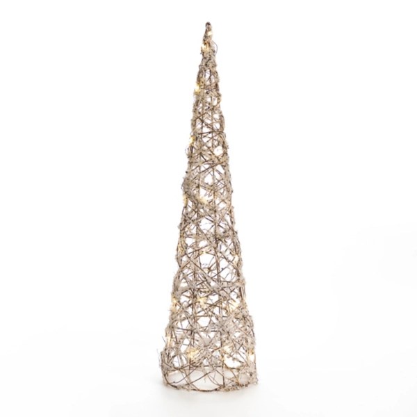 Large PreLit Iced Rattan Christmas Tree Kirklands Home