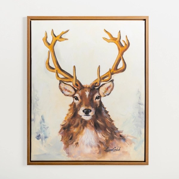 Buck With Antlers Christmas Framed Art Print Kirklands Home