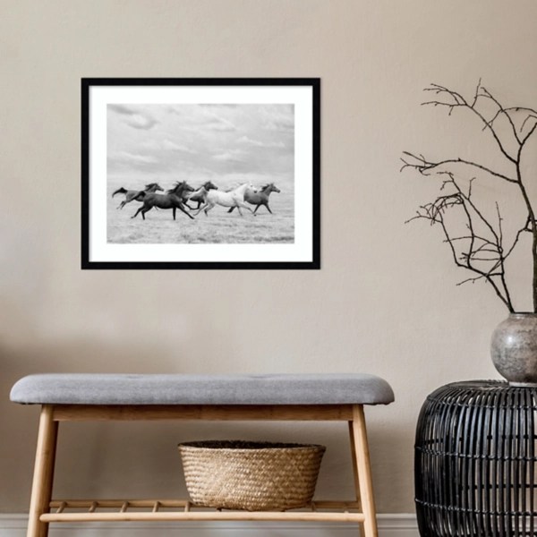 Galloping Wild Horses Framed Wall Art Kirklands Home