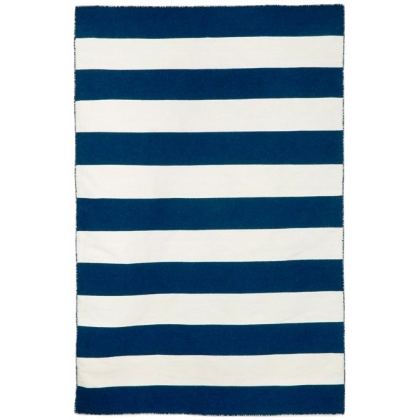 Navy Cabana Stripe Indoor/Outdoor Area Rug, 8x11 Kirklands Home