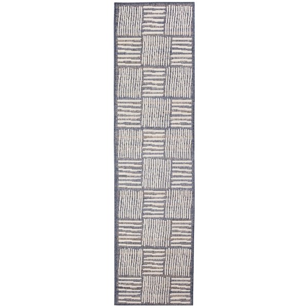 Blake Gray Cube Indoor/Outdoor Runner, 2x8 Kirklands Home