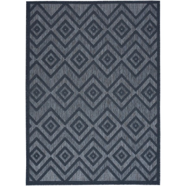 Navy Blue Diamond Indoor/Outdoor Area Rug, 6x9 Kirklands Home