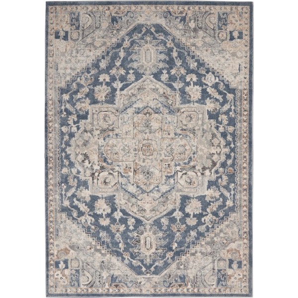 Blue Ellington Scroll Area Rug, 3x5 Kirklands Home