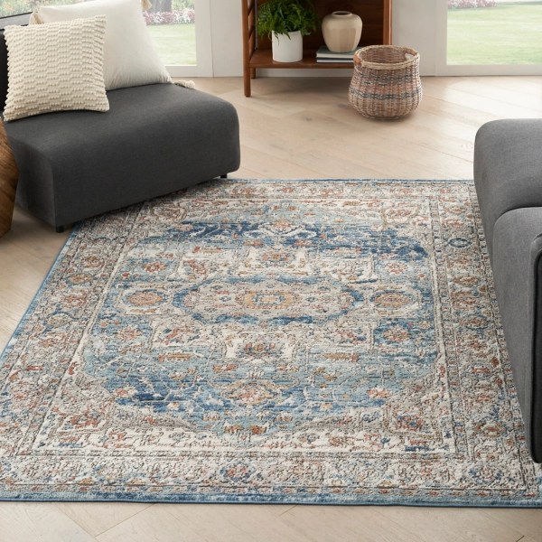 Blue Vintage Raj Area Rug, 5x7 Kirklands Home